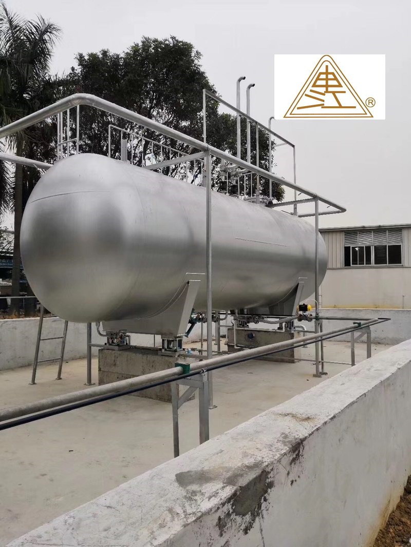 申江牌50立方臥式不銹鋼儲氣罐